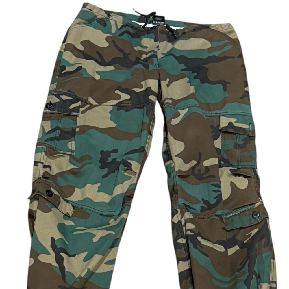 Camo Cargo Pants - Women's Olive Green Utility Trousers - Picture 3 of 11